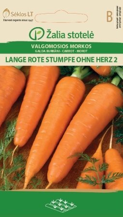 Valgomosios morkos Lange rote stumfe ohne Herz 2 kaina ir informacija | Daržovių, uogų sėklos | pigu.lt