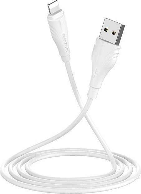 Borofono kabelis BX18 Optimal - USB iki Lightning - 2 metrai baltas kaina ir informacija | Laidai telefonams | pigu.lt