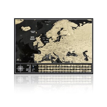 Nutrinamas Europos žemėlapis, 42 x 29,7 cm kaina ir informacija | Žemėlapiai | pigu.lt