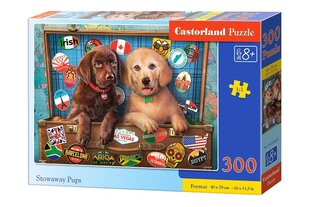 Dėlionė Castorland Puzzle Stowaway Pups, 300 d. kaina ir informacija | Dėlionės (puzzle) | pigu.lt