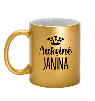 Puodelis „Auksinė Janina" kaina ir informacija | Originalūs puodeliai | pigu.lt