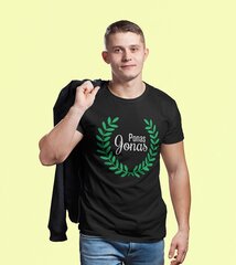 Vyriški marškinėliai „Ponas Jonas“, juodi kaina ir informacija | Originalūs marškinėliai | pigu.lt
