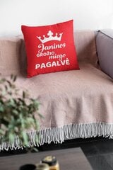 Dekoratyvinė pagalvė „Janinos grožio miego pagalvė“, raudona, 34x34 cm. kaina ir informacija | Originalios pagalvės, užvalkalai | pigu.lt