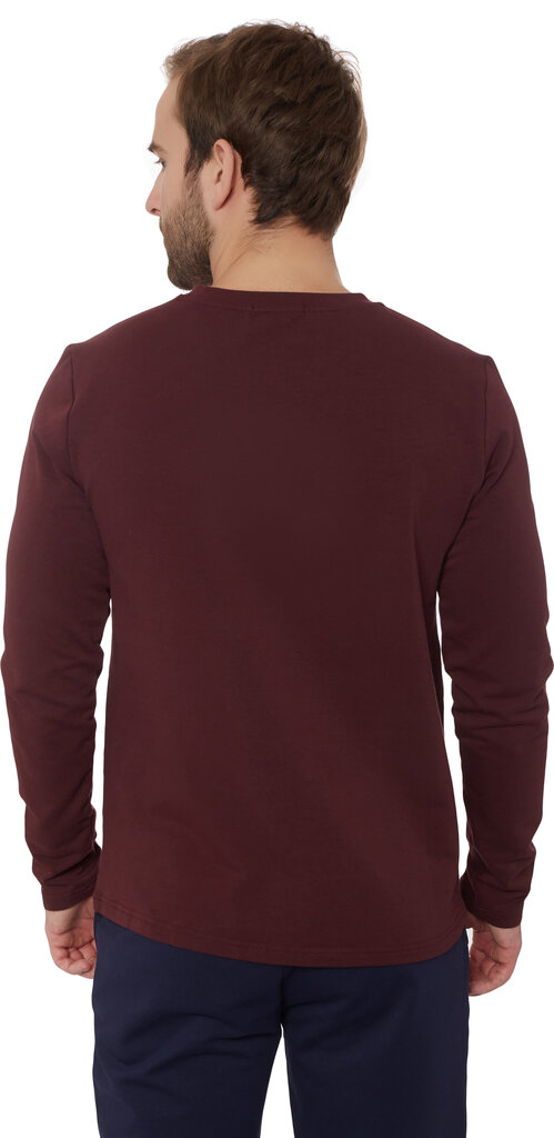 Vyriški marškinėliai ilgomis rankovėmis Wave Terry FHM, bordo spalva kaina ir informacija | Vyriški marškinėliai | pigu.lt