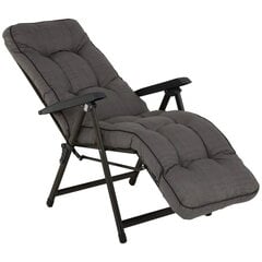 Складной стул-шезлонг Patio Lena Plus A079-06PB, серый цена и информация |  Садовые стулья, кресла, пуфы | pigu.lt