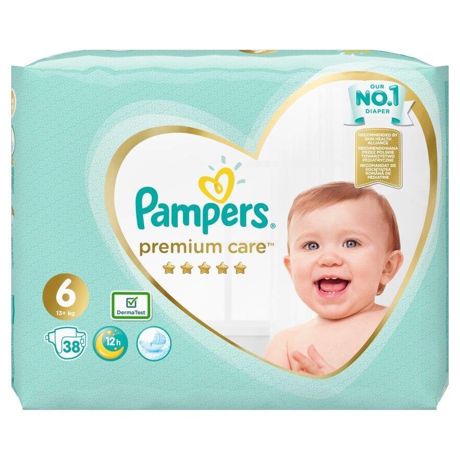 Sauskelnės Pampers Premium Care, Value Pack 6 dydis, 38 vnt. цена и информация | Sauskelnės | pigu.lt