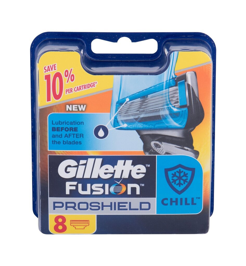 Skustuvo galvutės Gillette Fusion Proshield Chill, 8 vnt. kaina ir informacija | Skutimosi priemonės ir kosmetika | pigu.lt