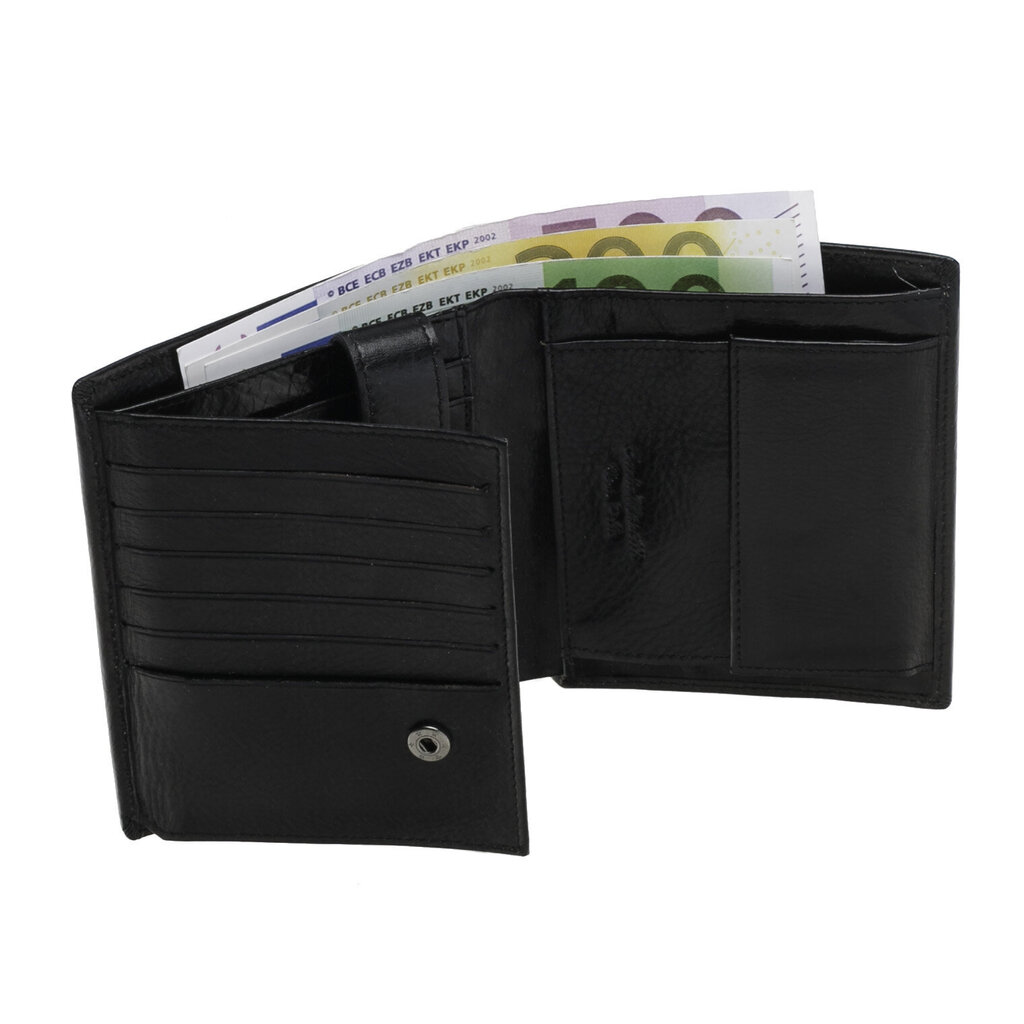Odinė piniginė vyrams Carlo Moretti, juoda kaina ir informacija | Vyriškos piniginės, kortelių dėklai | pigu.lt