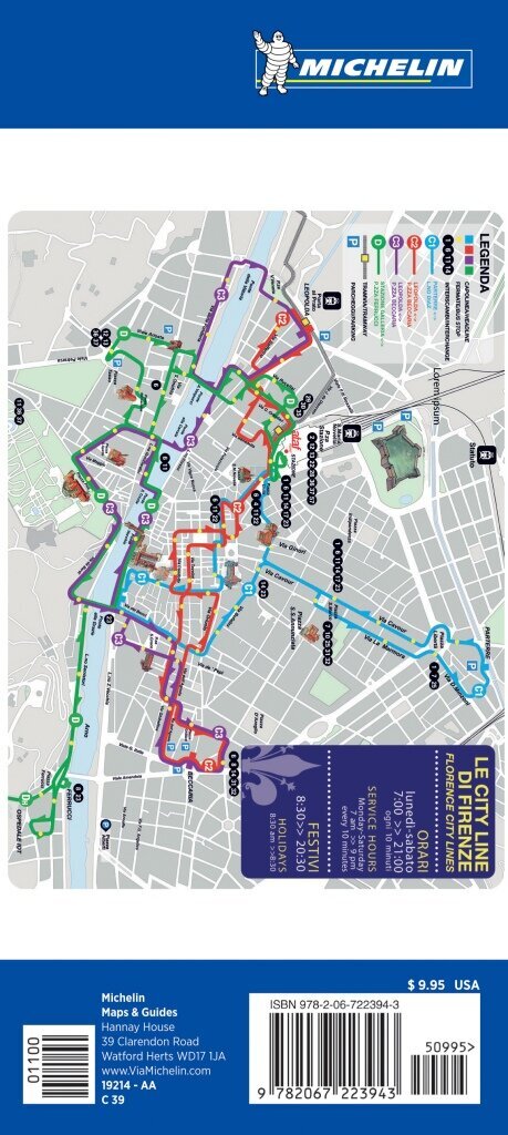 Miesto planas, Michelin, Florencija kaina ir informacija | Kelionių vadovai, aprašymai | pigu.lt