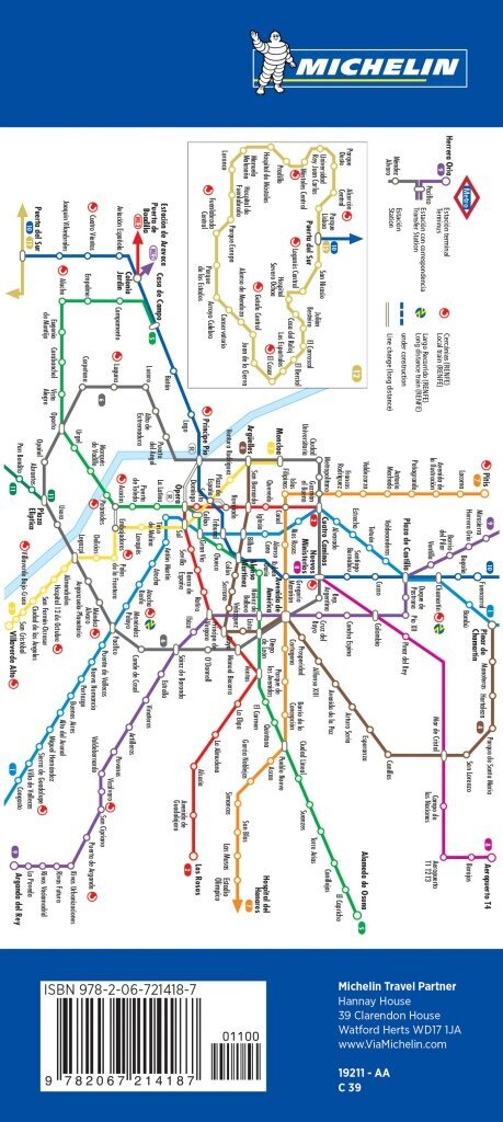 Miesto planas, Michelin, Madridas kaina ir informacija | Kelionių vadovai, aprašymai | pigu.lt