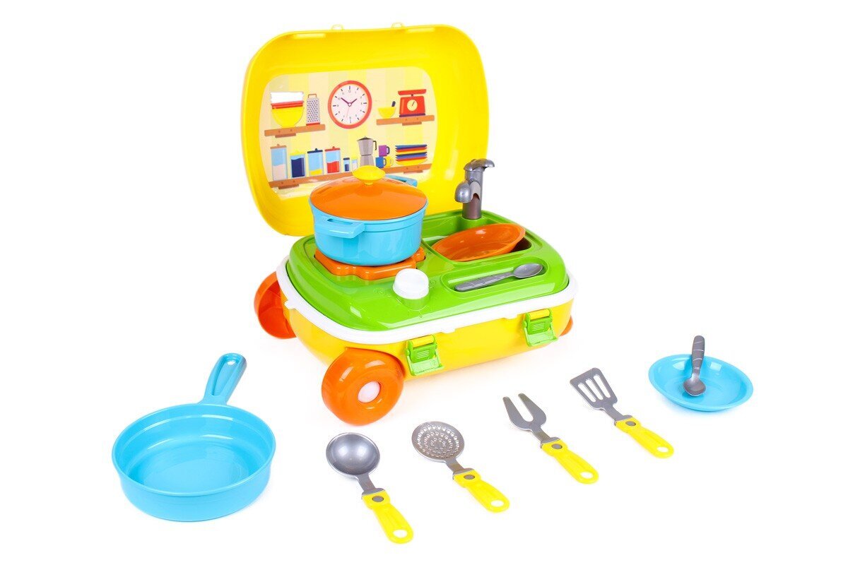 Vaikiška virtuvėlė lagamine kaina ir informacija | Žaislai mergaitėms | pigu.lt