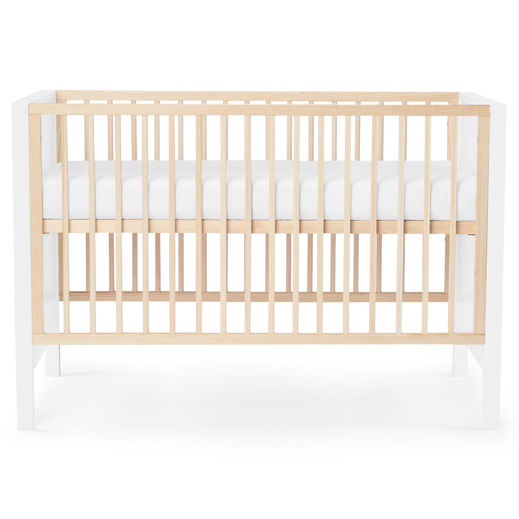 Medinė lovytė Kinderkraft Mia, 120x60 cm, balta цена и информация | Kūdikių lovytės | pigu.lt