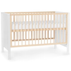 Деревянная кровать Kinderkraft Mia, 120x60 см, белая цена и информация | Детские кроватки | pigu.lt