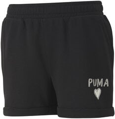 Šortai mergaitėms Puma Alpha, juodi цена и информация | Puma Одежда для девочек | pigu.lt