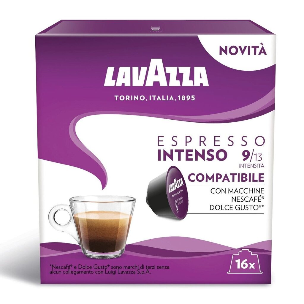 Lavazza „Espresso Intenso“, 16 Dolce Gusto aparatams tinkamų kaps. цена и информация | Kava, kakava | pigu.lt