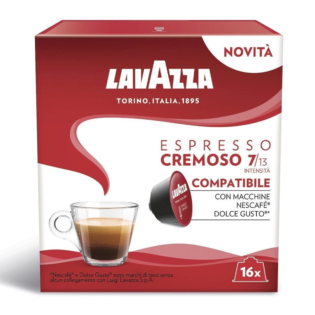 Lavazza “Espresso Cremoso”, 16 Dolce Gusto aparatams tinkamų kaps. kaina ir informacija | Kava, kakava | pigu.lt