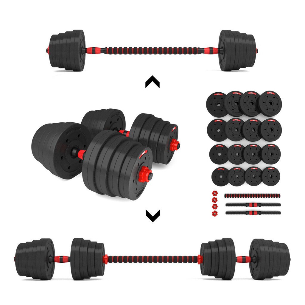 Svorių ir grifo rinkinys HMS SGP30, 30 kg kaina ir informacija | Svoriai, svarmenys, štangos | pigu.lt