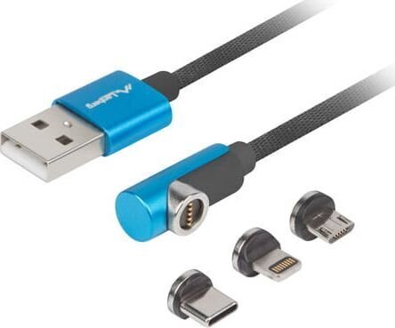 Lanberg USB - Micro-USB/Lightning/USB-C, 1m цена и информация | Laidai telefonams | pigu.lt