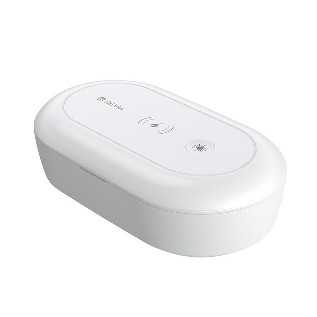 Devia Portable UV Disinfection Storage - Wireless Charger, Type C, 2A kaina ir informacija | Priedai telefonams | pigu.lt