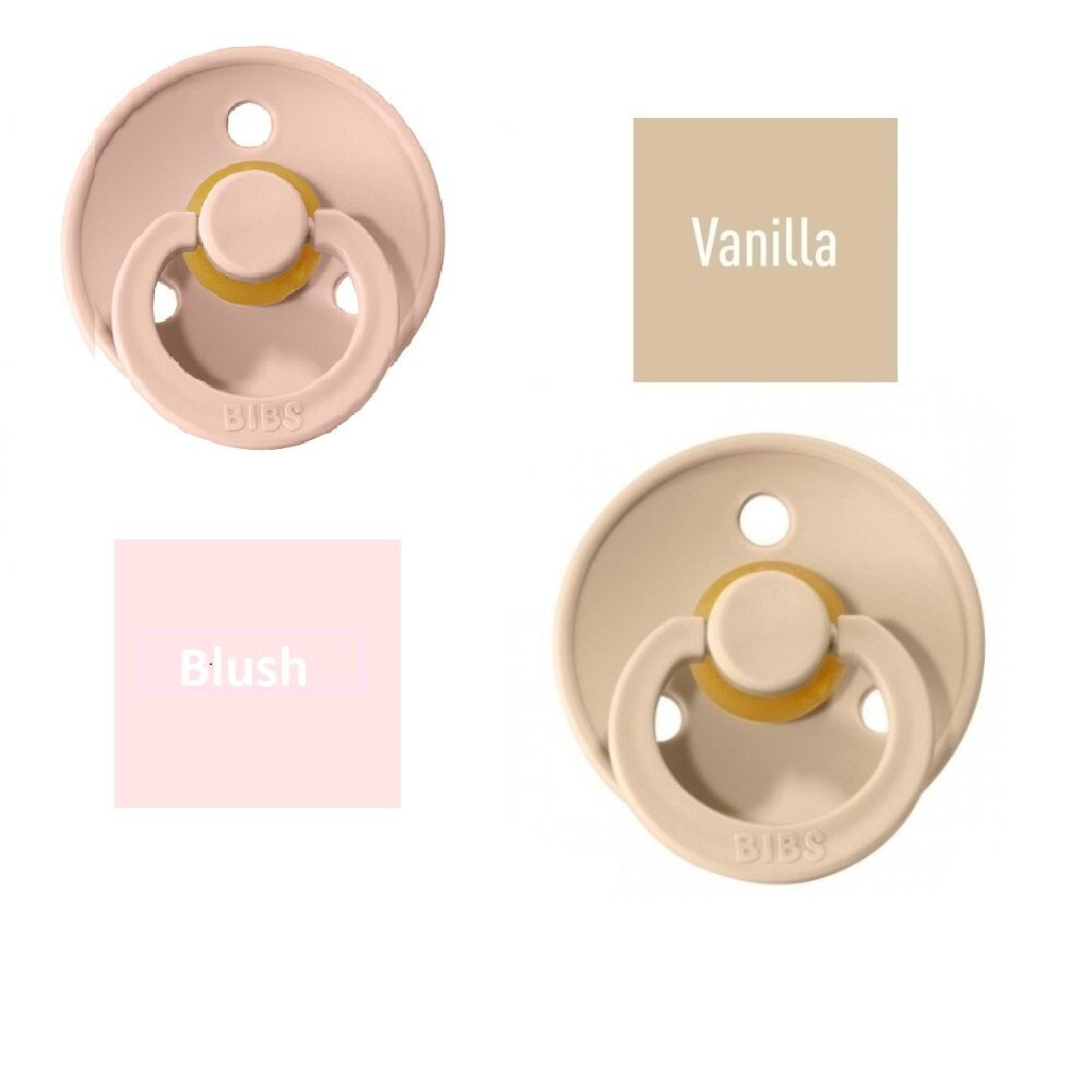 Čiulptukas Bibs, 0–6 mėn, Vanilla/Blush kaina ir informacija | Čiulptukai | pigu.lt