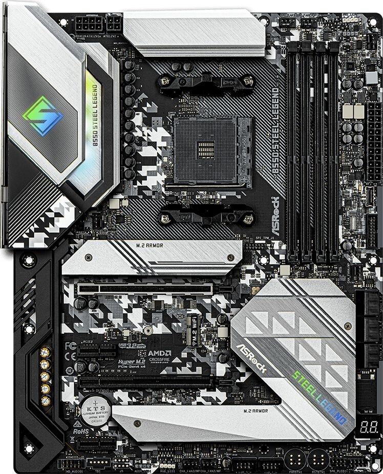 ASRock B550 Steel Legend kaina ir informacija | Pagrindinės plokštės | pigu.lt