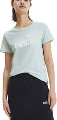 Palaidinė moterims Puma Ess + Logo Heather Tee Green, žalia цена и информация | Спортивная одежда для женщин | pigu.lt