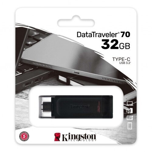 Kingston DataTraveler 70 32GB, USB-C kaina ir informacija | USB laikmenos | pigu.lt