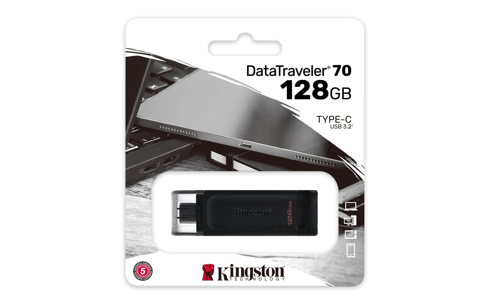 Kingston DataTraveler 128GB USB 3.2 kaina ir informacija | USB laikmenos | pigu.lt