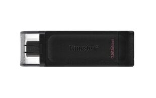 MEMORY DRIVE FLASH USB-C 128GB/DT70/128GB KINGSTON цена и информация | USB накопители | pigu.lt