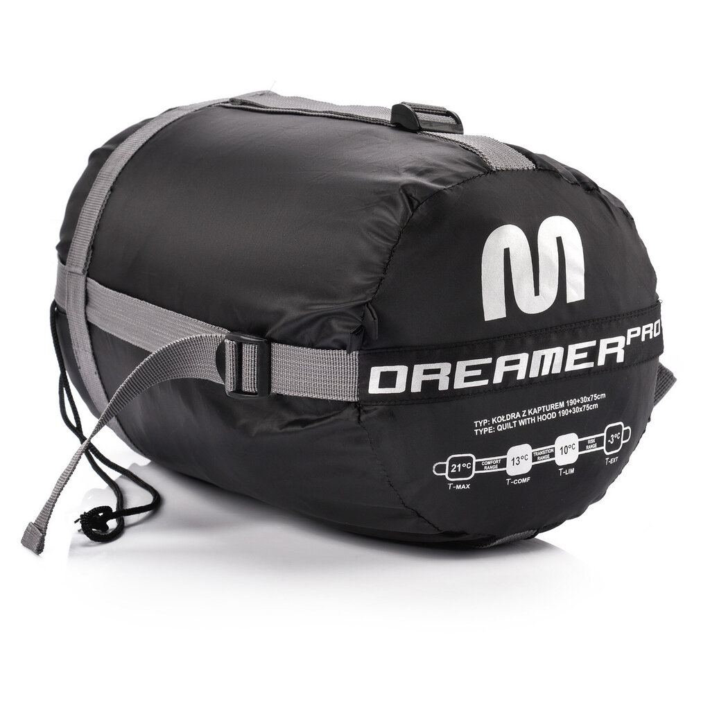 Miegmaišis Meteor Dreamer Pro, 220x75 cm, juodas цена и информация | Miegmaišiai | pigu.lt