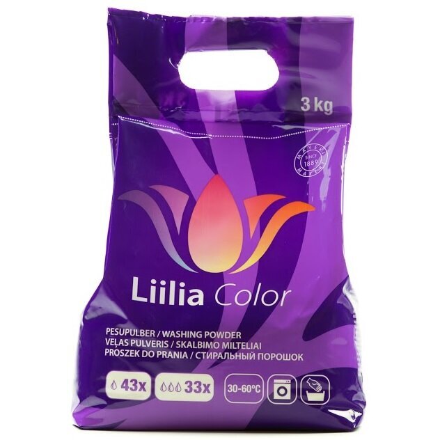 Lilia Color skalbimo milteliai, 3kg цена и информация | Skalbimo priemonės | pigu.lt