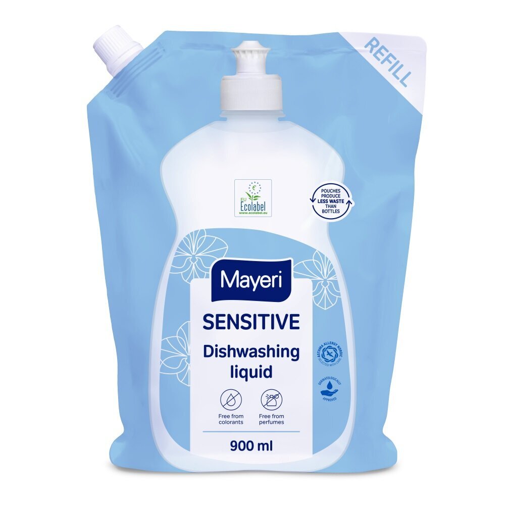 Mayeri Sensitive indų ploviklis, 900ml kaina ir informacija | Indų plovimo priemonės | pigu.lt