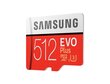 Samsung EVO PLUS 512GB MicroSD su adapteriu (MB-MC512HA/EU) цена и информация | Atminties kortelės fotoaparatams, kameroms | pigu.lt