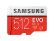 Samsung EVO PLUS 512GB MicroSD su adapteriu (MB-MC512HA/EU) цена и информация | Atminties kortelės fotoaparatams, kameroms | pigu.lt