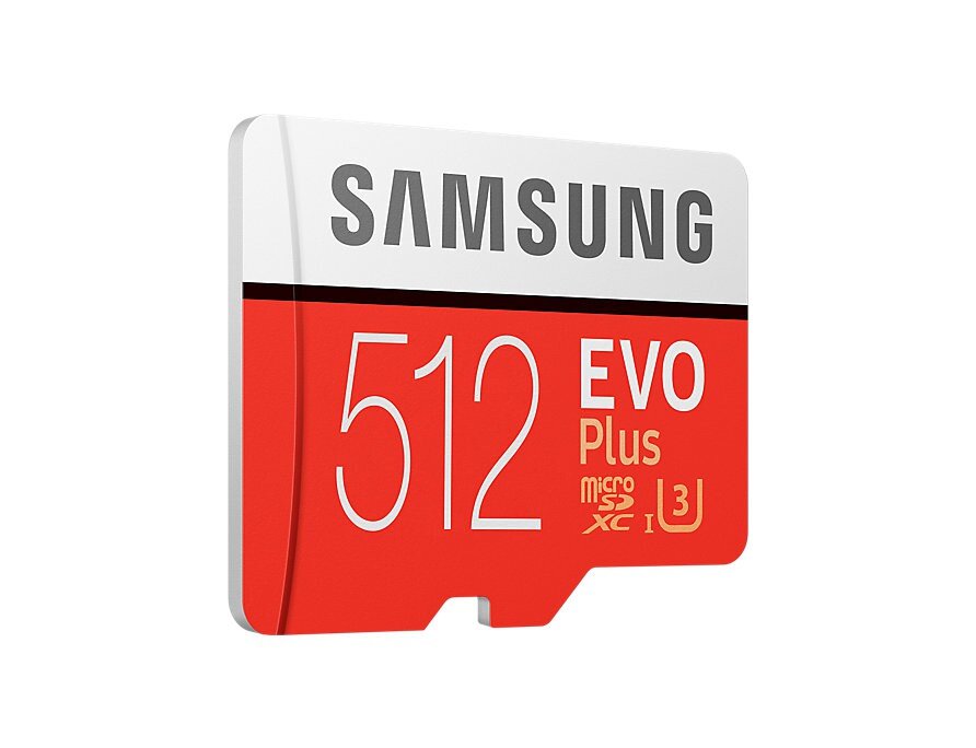 Samsung EVO PLUS 512GB MicroSD su adapteriu (MB-MC512HA/EU) kaina ir informacija | Atminties kortelės fotoaparatams, kameroms | pigu.lt