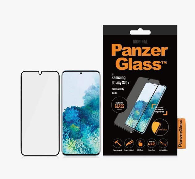 PanzerGlass Biometric 7223, skirtas Samsung Galaxy S20 Plus, skaidrus kaina ir informacija | Apsauginės plėvelės telefonams | pigu.lt