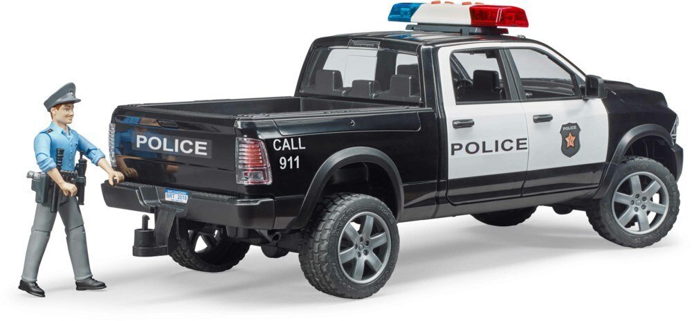 Policijos automobilis su figūrėle Bruder RAM 2500, 02505 цена и информация | Žaislai berniukams | pigu.lt