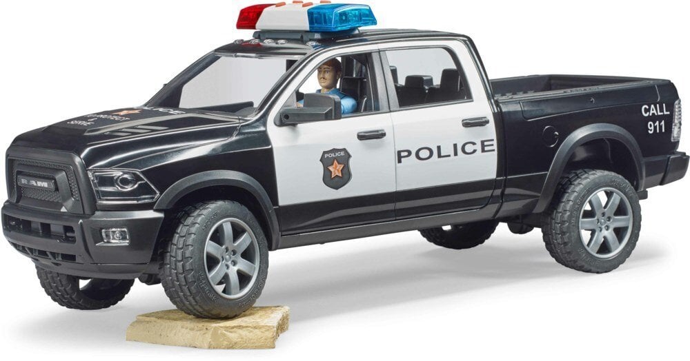 Policijos automobilis su figūrėle Bruder RAM 2500, 02505 kaina ir informacija | Žaislai berniukams | pigu.lt