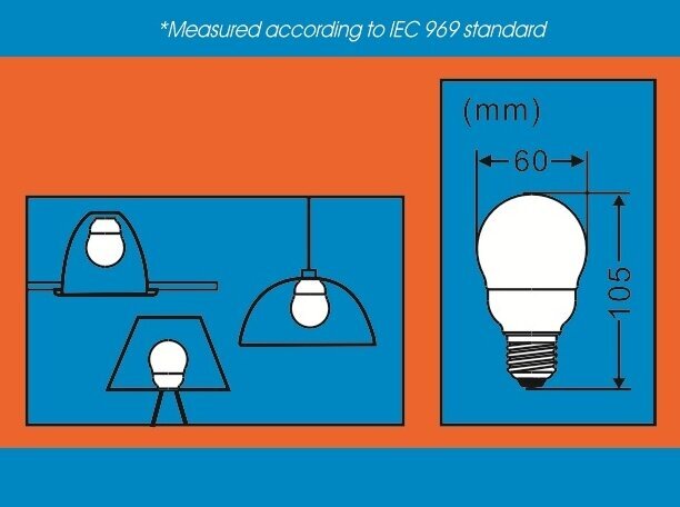 Energiją taupanti lemputė 11W pakuotė 10vnt G.LUX DEP/A60 11W E27 Pakuotė kaina ir informacija | Elektros lemputės | pigu.lt