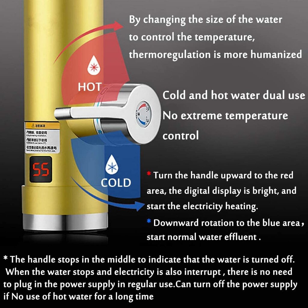 Momentinis vandens šildytuvas "Tavalax Yellow" цена и информация | Vandens šildytuvai | pigu.lt