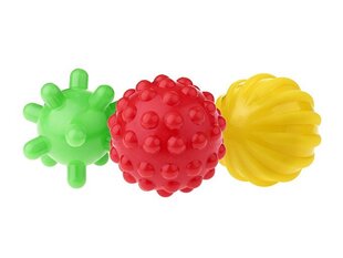 Tullo набор сенсорных развивающих мячей, 3 шт. цена и информация | Аксессуары для массажа | pigu.lt