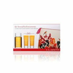 Kūno priežiūros priemonių rinkinys Clarins: kūno aliejus 100 ml + dušo želė 30 ml + drėkinamasis balzamas 30 ml + kosmetinė kaina ir informacija | Kūno kremai, losjonai | pigu.lt