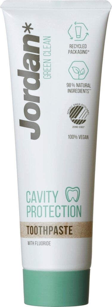 Dantų pasta Jordan Green Clean Cavity Protection 75 ml цена и информация | Dantų šepetėliai, pastos | pigu.lt