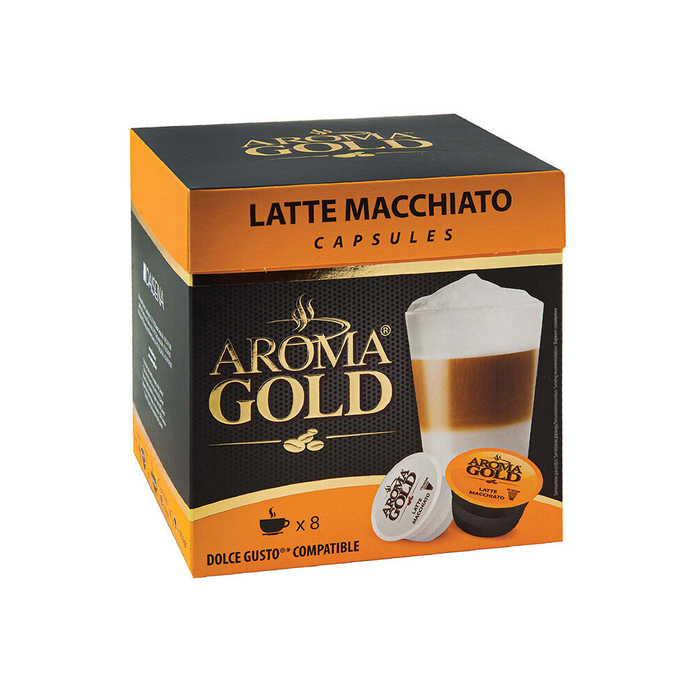 Kavos kapsulės Aroma Gold Latte Macchiato,193,6 g цена и информация | Kava, kakava | pigu.lt