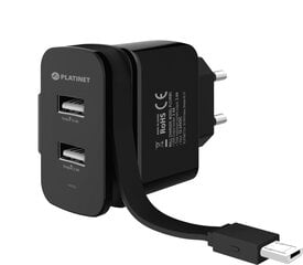 Platinet Plcurmc, Micro USB kaina ir informacija | Krovikliai telefonams | pigu.lt