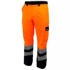 Šviesą atspindinčios kelnės, oranžinė цена и информация | Рабочая одежда | pigu.lt
