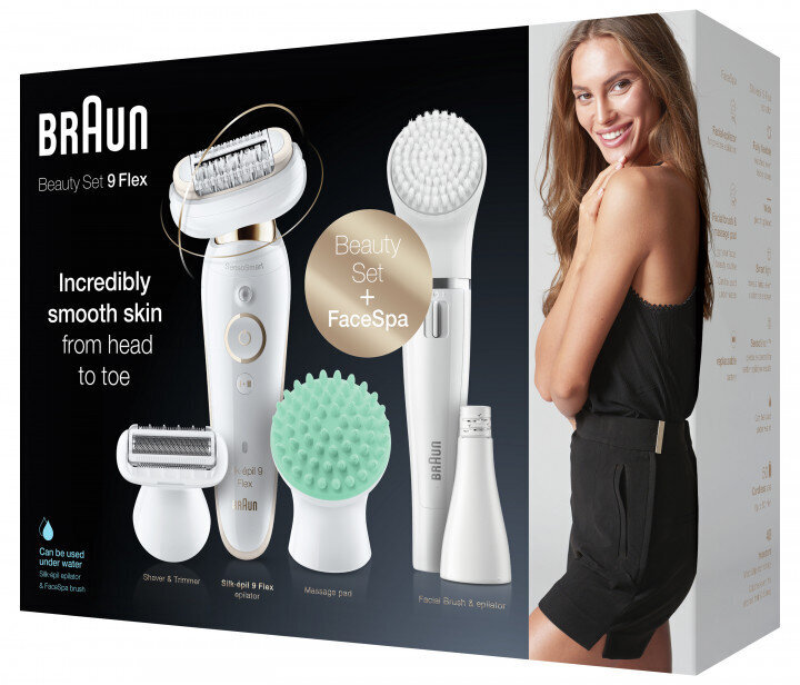 Braun Silk-épil 9 Flex SES 9300 3D BS kaina ir informacija | Epiliatoriai | pigu.lt