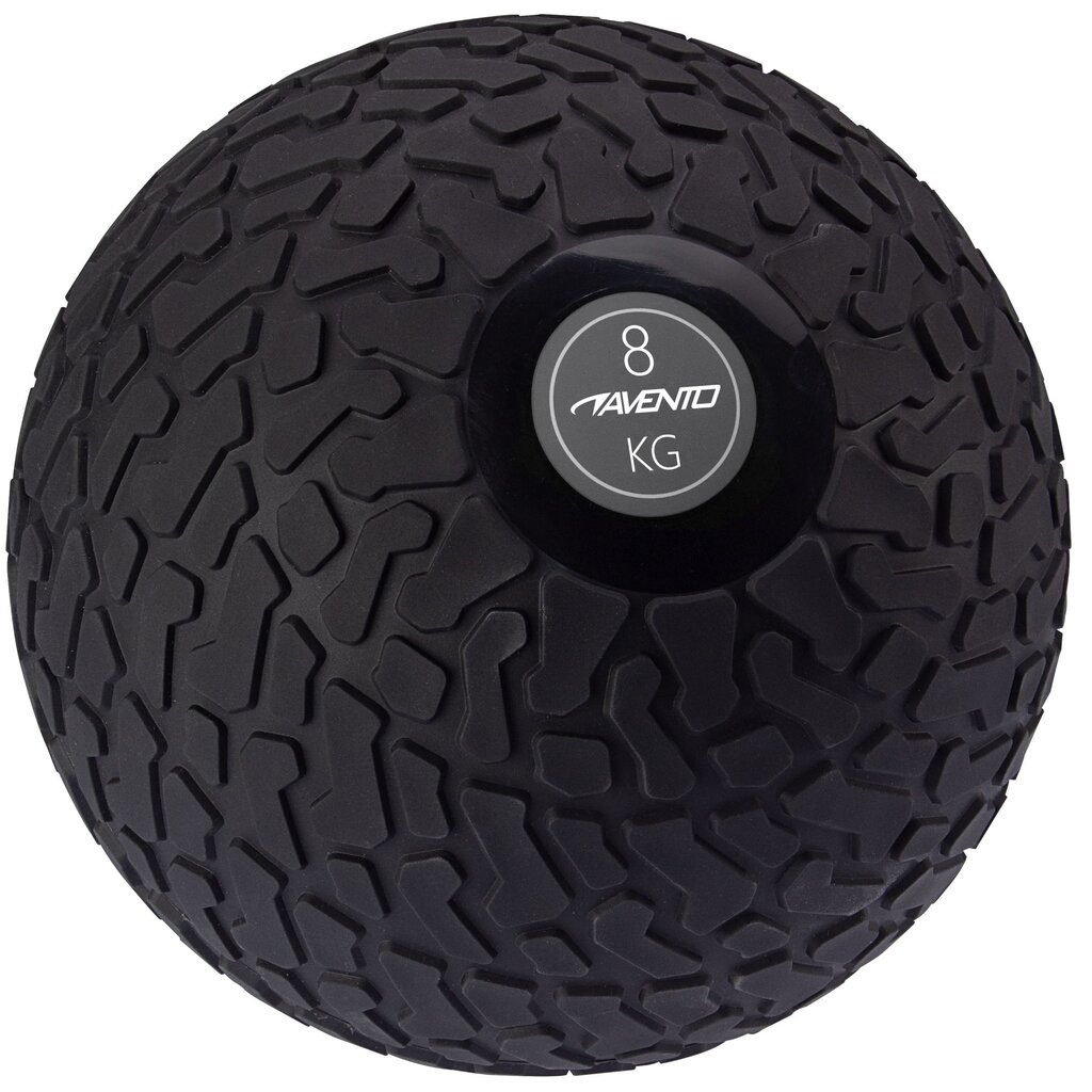 Svorinis kamuolys Avento Slam Ball Textured, 8 kg, juodas цена и информация | Svoriniai kamuoliai | pigu.lt