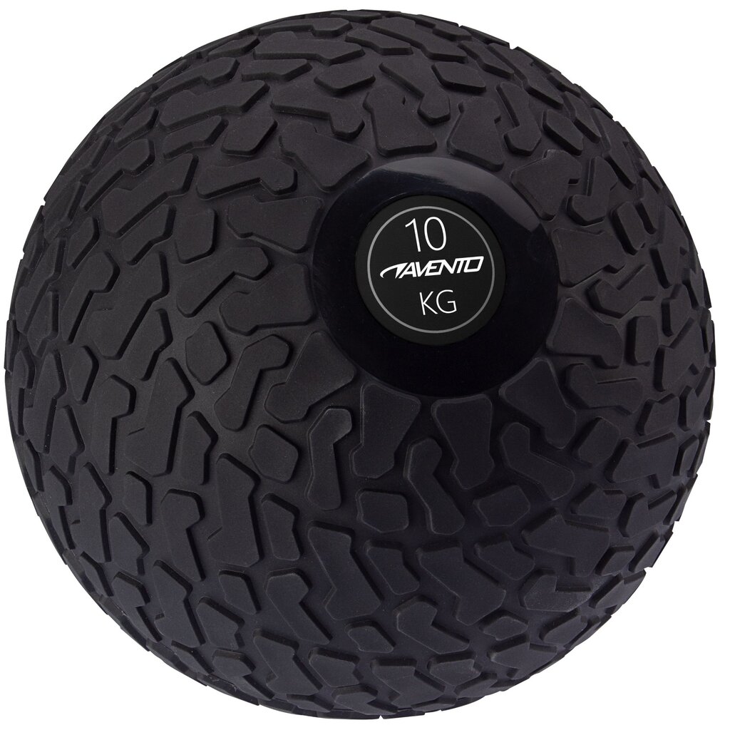 Svorinis kamuolys Avento Slam Ball Textured, 10 kg, juodas kaina ir informacija | Svoriniai kamuoliai | pigu.lt