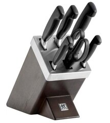 Knife Set ZWILLING Four Star 35145-000-0 (Knife block, Knife x 5, Scissors) kaina ir informacija | Peiliai ir jų priedai | pigu.lt